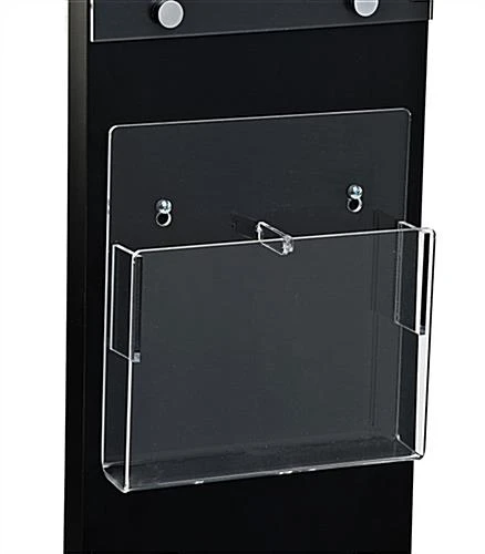 8.5 X 11 Acrylic Sign Stand With Literature Holders, 4"/8.5"w, Double Sided - Black 8 8.5 X 11 Acrylic Sign Stand With Literature Holders, 4"/8.5"w, Double Sided - Black - Image 6