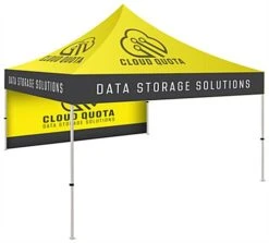 10 X 10 Tent Kit W/ Custom UV Printed Canopy & Travel Case Counter W/ Black Chair -LuxeDisplay Shop tntkit10cp1.ra1 preview