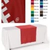 30"w Logo Table Runner With 1 Color Printing - Red 1 30"w Logo Table Runner With 1 Color Printing - Red -LuxeDisplay Shop trrd301c.rw preview