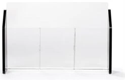 3-Pocket Acrylic Brochure Holder For Tabletop, Fits 4 X 9 Pamphlets - Black 9 3-Pocket Acrylic Brochure Holder For Tabletop, Fits 4 X 9 Pamphlets - Black -LuxeDisplay Shop trs3 .ra2 preview