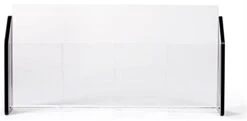 4-Pocket Acrylic Brochure Holder For Tabletop, Fits 4 X 9 Pamphlets - Black -LuxeDisplay Shop trs4 .ra2 preview