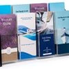 2-Tiered Acrylic Brochure Holder For Tabletop, 8 Pockets Fit 4 X 9 Pamphlets - Black