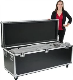 62 X 27 Shipping & Storage Case With 4 Locking Wheels & Foam Interior - Black -LuxeDisplay Shop trsfb.ra7 preview