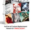 Set Of 9 Replacement Panels For TRWDL3X3A4 Pop Up Display - Custom Printed Graphics -LuxeDisplay Shop trwd3x3a4g.7