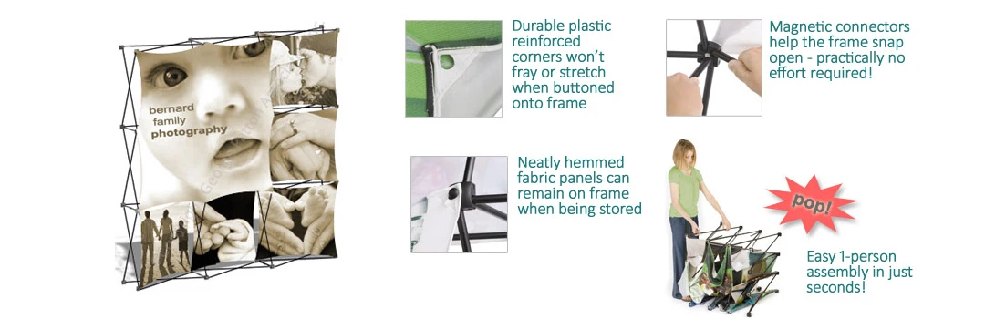 3-D Pop Up Display With 6 Custom Printed Square Panels 3 3-D Pop Up Display With 6 Custom Printed Square Panels