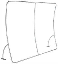 10’ Trade Show Backdrop W/ Custom Printing, Curved, Portable - Silver -LuxeDisplay Shop tsbdu10gw.ra1 preview