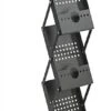 40” Tall Folding Magazine Rack With 3 Literature Pockets - Black -LuxeDisplay Shop tslhtbkbk.rw preview