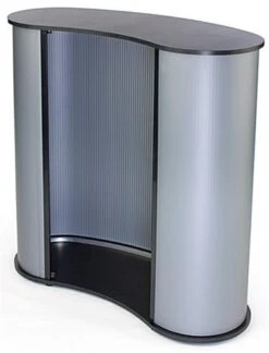 41" Tall Oval Portable Counter, Lightweight With Carrying Case - Gray -LuxeDisplay Shop tspcl02sv.ra1 preview
