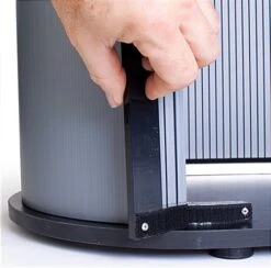 41" Tall Oval Portable Counter, Lightweight With Carrying Case - Gray -LuxeDisplay Shop tspcl02sv.ra3 preview