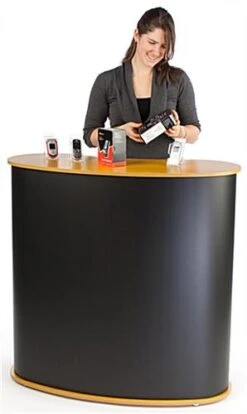 41" Tall Oval Portable Counter - Black 9 41" Tall Oval Portable Counter - Black -LuxeDisplay Shop tspcl02wd.ra2 preview