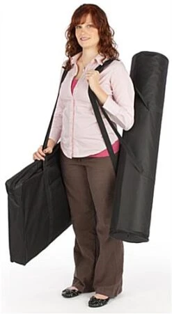 41" Tall Oval Portable Counter, Lightweight With Carrying Case - Gray -LuxeDisplay Shop tspcl02wd.ra3 preview 1