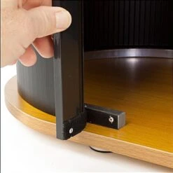 41" Tall Oval Portable Counter With Inner Shelf - Black -LuxeDisplay Shop tspcs01wd.ra4 preview