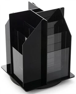 Workshop Series 12-Pocket Acrylic Brochure Holder, 4"w, Tabletop - Black