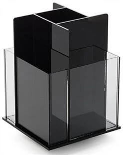 Workshop Series 4-Pocket Acrylic Brochure Holder, 4"w, Tabletop - Black