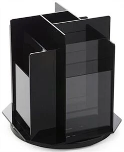 Workshop Series 8-Pocket Acrylic Brochure Holder, 4"w, Tabletop - Black