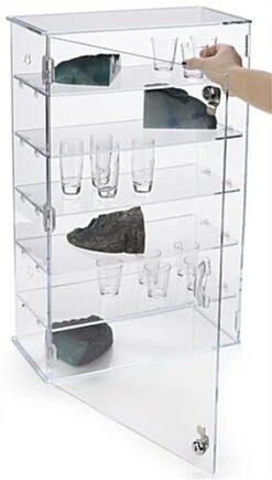 Workshop Series, Acrylic Countertop Display Case W/ 5 Shelves, Locking Door - Clear -LuxeDisplay Shop ttac247.ra4 preview