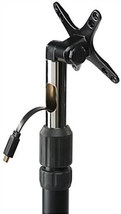 TV Stand For Floor, Tilting & Panning Bracket, Fits Monitors 13”-32” - Black -LuxeDisplay Shop tvsvm1332b.ra2 preview