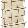 13”w X 9.5”h File Holders For Letter Size Folders, Steel Wire, Wall Mounting – Black