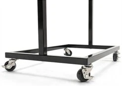 Floor Standing Sneeze Shield With Acrylic Panel, 4 Caster Wheels, Metal Frame - Black -LuxeDisplay Shop twn2228acr.ra4 preview