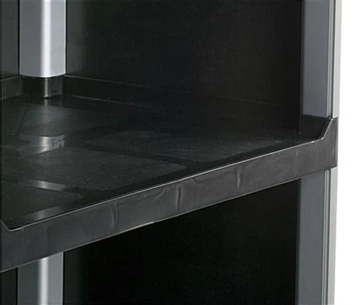 32"w Enclosed Bus Cart With 2 Side Trash Bins - Black 7 32"w Enclosed Bus Cart With 2 Side Trash Bins - Black - Image 5