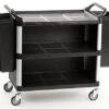 40"w Enclosed Bus Cart With 2 Side Trash Bins - Black 1 40"w Enclosed Bus Cart With 2 Side Trash Bins - Black -LuxeDisplay Shop uc3lge2bn7.rw preview