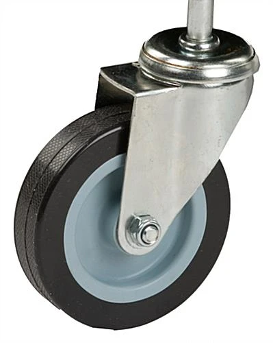 32"w Bus Cart With 1 Side Trash Bin, 3 Shelves - Black 5 32"w Bus Cart With 1 Side Trash Bin, 3 Shelves - Black - Image 3