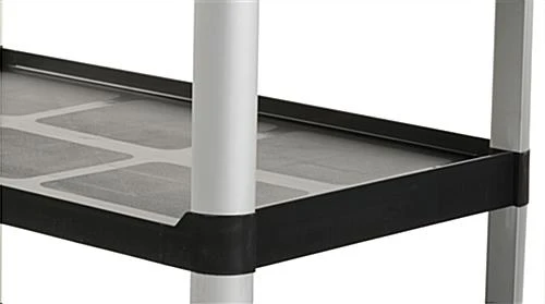 32"w Bus Cart, 3 Shelves - Black 6 32"w Bus Cart, 3 Shelves - Black - Image 4