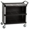 40"w Enclosed Bus Cart, 3 Shelves - Black 1 40"w Enclosed Bus Cart, 3 Shelves - Black -LuxeDisplay Shop uc3slgebl.rw preview