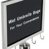 14”w X 11”h Double-Sided Wet Umbrella Stanchion Sign – Silver