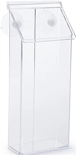 Outdoor Acrylic Brochure Window Rack, 4"w, Hinged Lid, Suction Cups - Clear 3 Outdoor Acrylic Brochure Window Rack, 4"w, Hinged Lid, Suction Cups - Clear