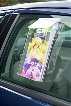 Outdoor Acrylic Brochure Window Rack, 4"w, Hinged Lid, Suction Cups - Clear 7 Outdoor Acrylic Brochure Window Rack, 4"w, Hinged Lid, Suction Cups - Clear -LuxeDisplay Shop vopd1cl.renviro preview