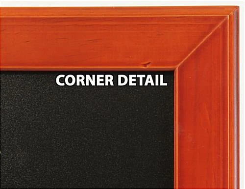 18" X 56" Write-On Board, Wall Mount, Chalk & Wet Erase, Red Mahogany Frame 4 18" X 56" Write-On Board, Wall Mount, Chalk & Wet Erase, Red Mahogany Frame - Image 2