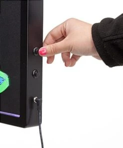 Hanging "OPEN" Animated LED Sign W/ Black Write-On Board, Wet Erase - Blue & Red -LuxeDisplay Shop wbscropn.ra2 preview