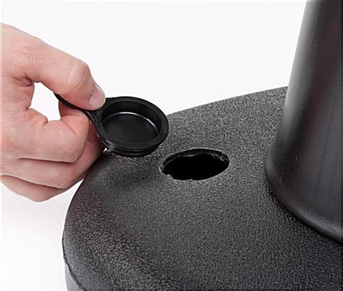 13 X 15 Sign Stand Traffic Cone For Outdoor Use, Double Sided, Water-fill - Black 6 13 X 15 Sign Stand Traffic Cone For Outdoor Use, Double Sided, Water-fill - Black - Image 4