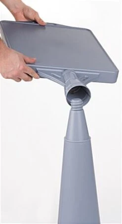 13 X 15 Sign Stand Traffic Cone For Outdoor Use, Double Sided, Water-fill - Gray -LuxeDisplay Shop wbstnd47gr.ra2 preview