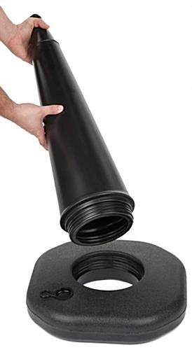 13” X 15” Sign Stand Traffic Cone With Custom Print, Double Sided, Water-fill – Black 4 13” X 15” Sign Stand Traffic Cone With Custom Print, Double Sided, Water-fill – Black - Image 2
