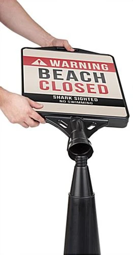 13” X 15” Sign Stand Traffic Cone With Custom Print, Double Sided, Water-fill – Black 5 13” X 15” Sign Stand Traffic Cone With Custom Print, Double Sided, Water-fill – Black - Image 3