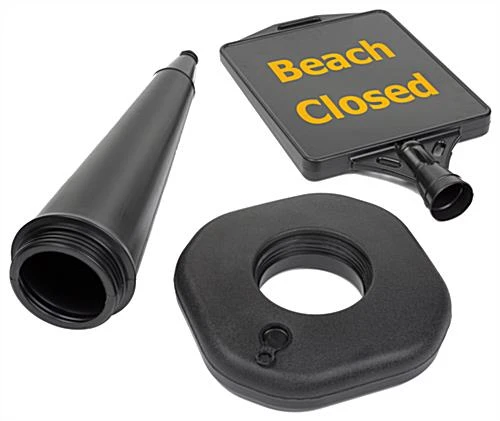 13” X 15” Sign Stand Traffic Cone With Custom Print, Double Sided, Water-fill – Black 7 13” X 15” Sign Stand Traffic Cone With Custom Print, Double Sided, Water-fill – Black - Image 5