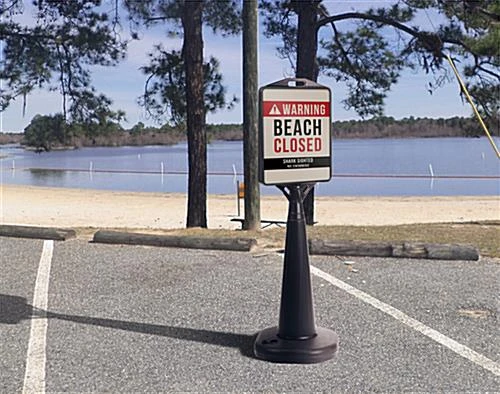 13” X 15” Sign Stand Traffic Cone With Custom Print, Double Sided, Water-fill – Black 9 13” X 15” Sign Stand Traffic Cone With Custom Print, Double Sided, Water-fill – Black - Image 7