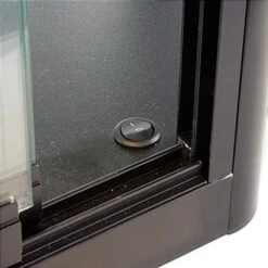 3x3 Wall Mounted Display Case W/Mirror Back & 2 Top LED Lights, Locking - Black -LuxeDisplay Shop wc3912ledb.ra2 preview