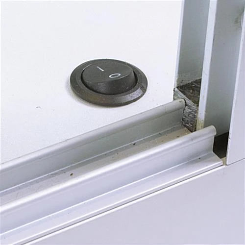 3x3 Wall Mounted Display Case W/Mirror Back & 2 Top LED Lights, Locking - Silver 5 3x3 Wall Mounted Display Case W/Mirror Back & 2 Top LED Lights, Locking - Silver - Image 3