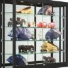 4x3 LED Wall Mounted Display Case W/Angled Front, Sliding Doors, Locking - Black 2 4x3 LED Wall Mounted Display Case W/Angled Front, Sliding Doors, Locking - Black -LuxeDisplay Shop wc478ledb.rw preview