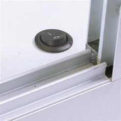 5x3 Wall Mounted LED Display Case W/Mirror Back, Sliding Doors, Locking - Silver -LuxeDisplay Shop wc6012leds.ra2 preview