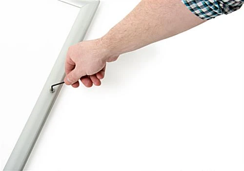 22 X 28 Outdoor Poster Frame For Wall, Snap Open With Lock - Silver 6 22 X 28 Outdoor Poster Frame For Wall, Snap Open With Lock - Silver - Image 4