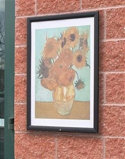 22 X 28 Outdoor Poster Frame For Wall, Snap Open With Lock - Black