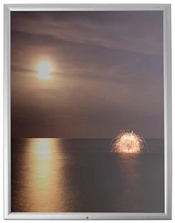 24 X 36 Outdoor Poster Frame For Wall, Snap Open With Lock, 35mm Profile - Silver -LuxeDisplay Shop wcwplk36sv.ra5 preview