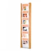 6-Tiered Wood Magazine Wall Rack, 8.5"w, 6 Pockets - Light Oak 2 6-Tiered Wood Magazine Wall Rack, 8.5"w, 6 Pockets - Light Oak -LuxeDisplay Shop wdac6lo