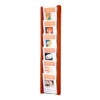 6-Tiered Wood Magazine Wall Rack, 8.5"w, 6 Pockets - Mahogany -LuxeDisplay Shop wdac6rm