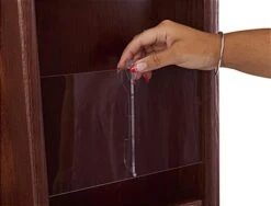 4-Sided Literature Floor Stand, Solid Wood, Customizable Pockets, Revolving -LuxeDisplay Shop wdflrm.ra4 preview