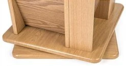 10-Tiered Magazine Floor Stands, 8.5"w, 40 Pockets, Rotating - Light Oak -LuxeDisplay Shop wdflsp40lo.ra3 preview